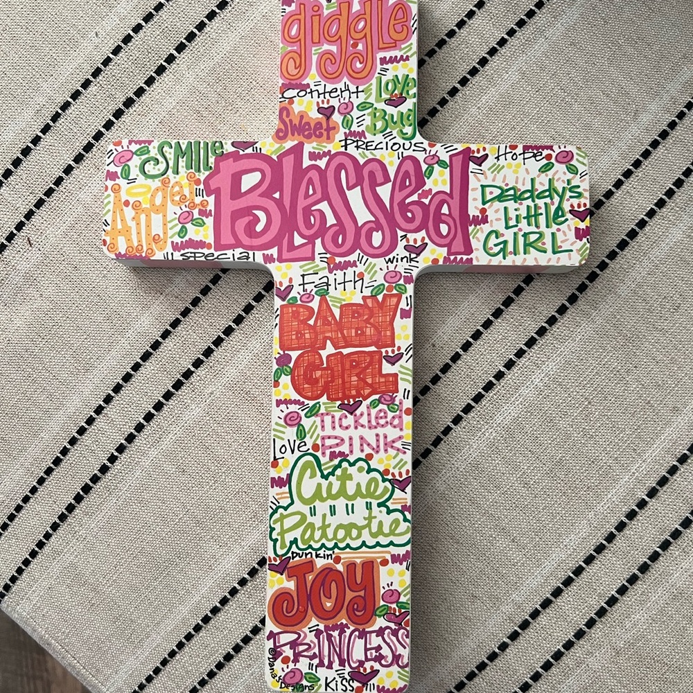 Colorful Decorative Cross with Words